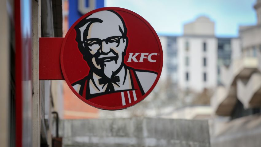 BRISTOL, ENGLAND - FEBRUARY 20:  The KFC logo is pictured outside a branch of KFC that is closed due to problems with the delivery of chicken on February 20, 2018 in Bristol, England. KFC has been forced to close hundred of its outlets as a shortage of chicken, due to a failure at the company's new delivery firm DHL, has disrupted the fast-food giant's UK operation and is thought to be costing the fast food chain £1million a day.  (Photo by Matt Cardy/Getty Images)