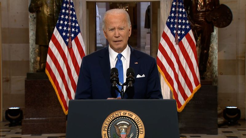 Biden Condemns Trump As A Threat To Democracy In Speech Marking One ...