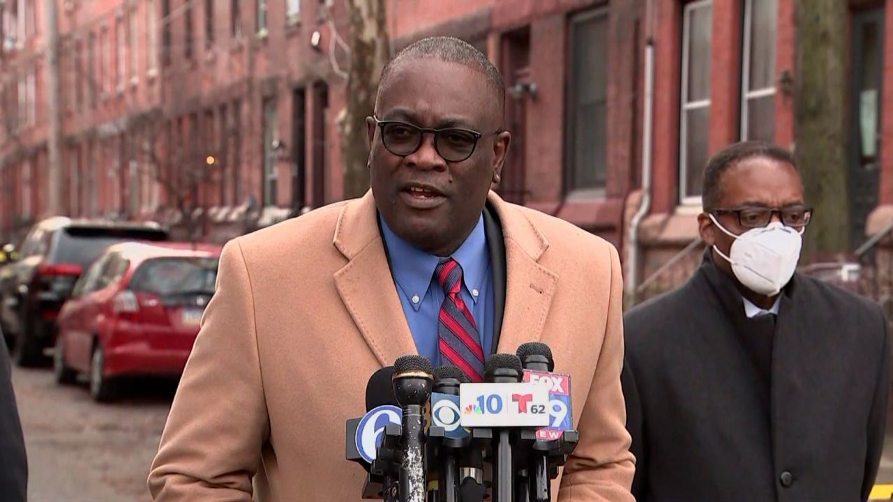 Kelvin A. Jeremiah, Philadelphia Housing Authority president and CEO, speaks to reporters on Thursday, January 6, 2022.
