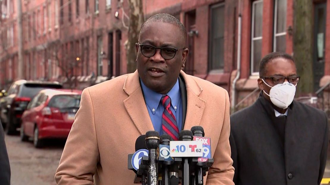 Kelvin A. Jeremiah, Philadelphia Housing Authority president and CEO, speaks to reporters on Thursday, January 6, 2022.
