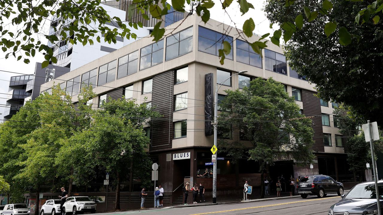 A general view of the government detention center, the Park Hotel.