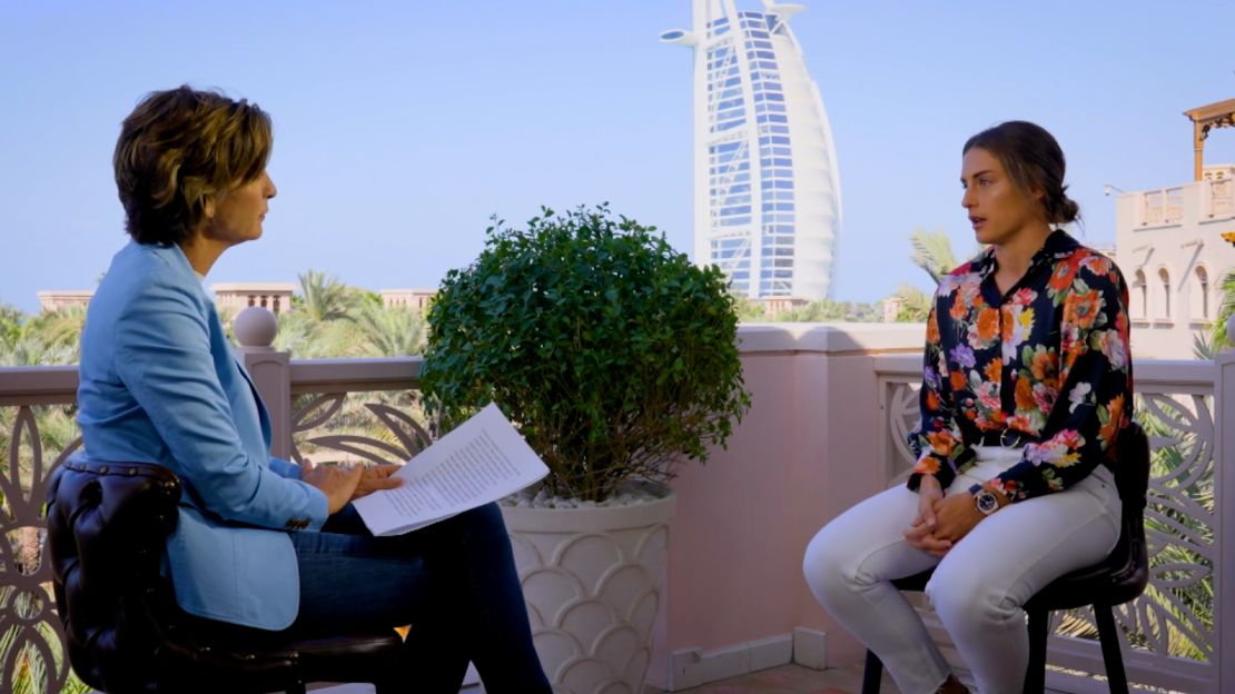 Alexia Putellas speaks with Becky Anderson in Dubai on December 27.