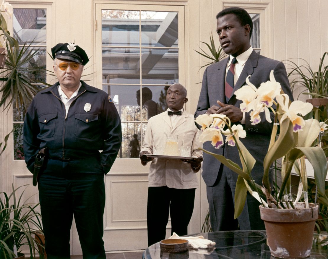 Sidney Poitier with  Rod Steiger on the set of "In the Heat of the Night,"  directed by Norman Jewison. 