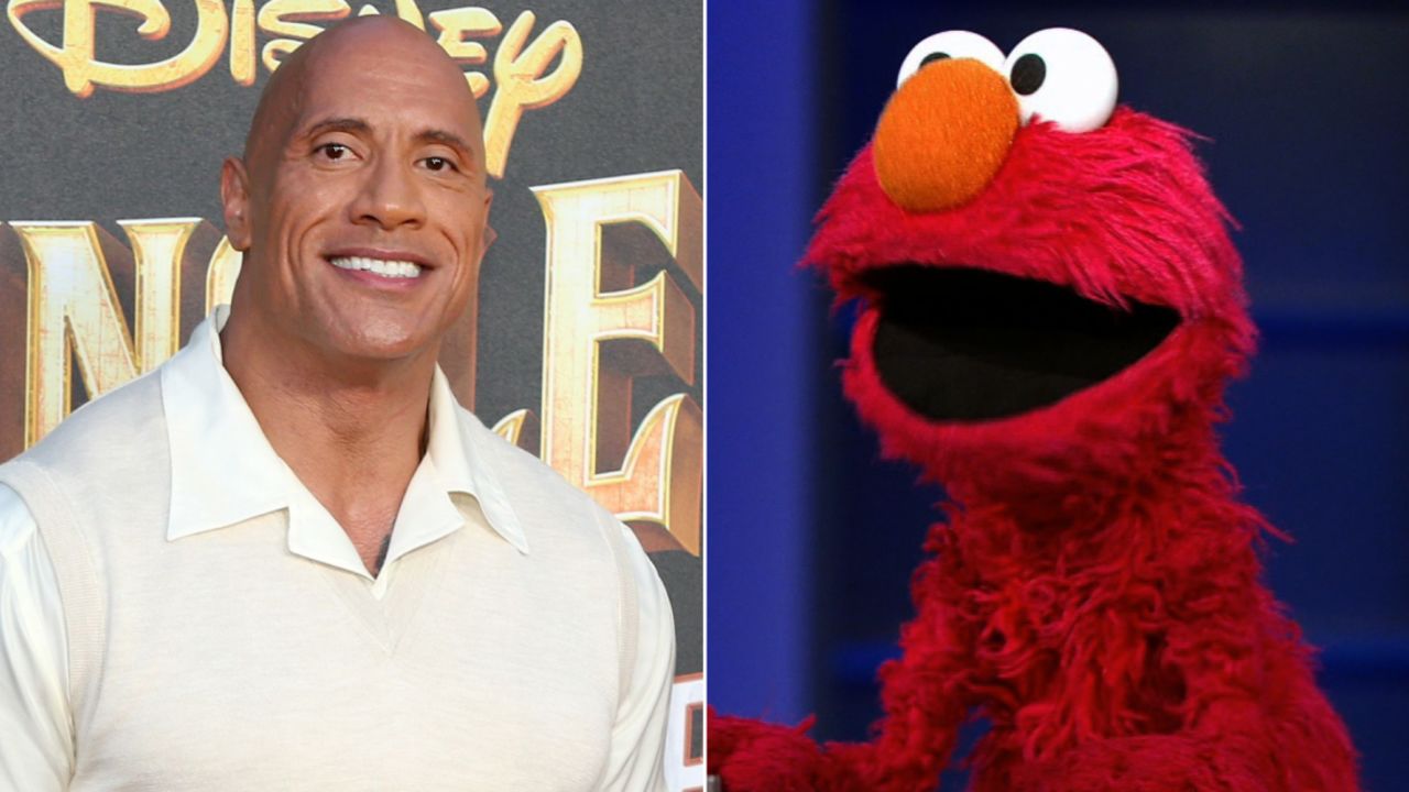 Elmo and The Rock split