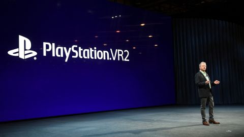 Jim Ryan, Sony Interactive Entertainment president and chief executive officer, speaks about PlayStation VR2 during the Sony press conference at CES