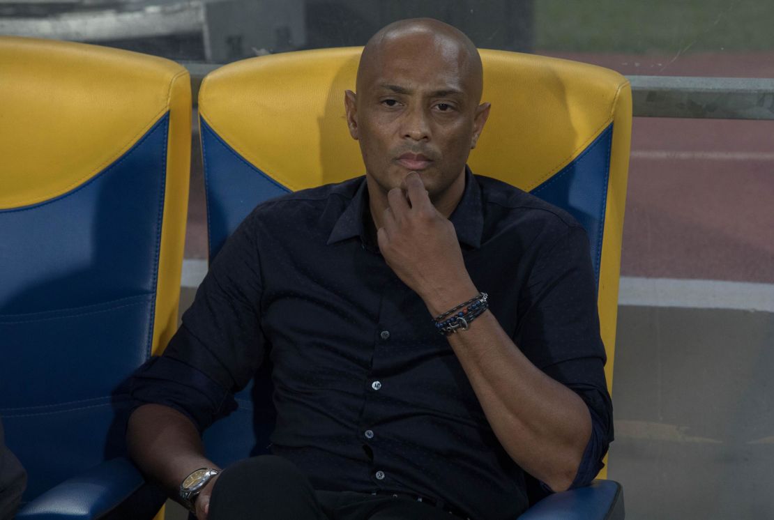 Abdou looks on during the qualifying match between Morocco and Comoros in October 2018 ahead of the 2019 AFCON. 