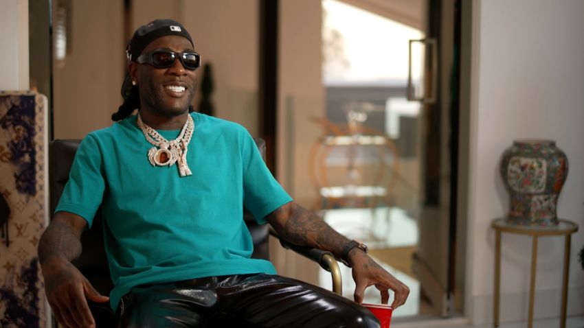 Burna Boy frame grab from African Voices appearance