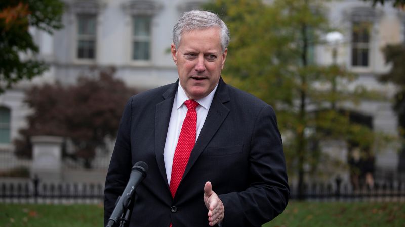Rechter verwerpt het bod van Mark Meadows om de zaak van verkiezingsinmenging in Georgië naar de federale rechtbank te verplaatsen Rechter verwerpt het bod van Mark Meadows om de zaak van verkiezingsinmenging in Georgië naar de federale rechtbank te verplaatsen