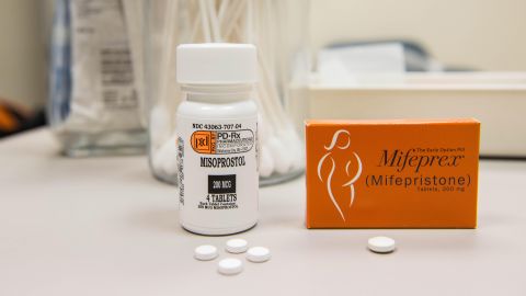 Medication abortion pills, misoprostol and mifepristone. 