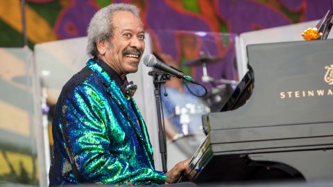 Allen Toussaint performs at the New Orleans Jazz & Heritage Festival at the Fair Grounds Race Course on April 26, 2015 in New Orleans, Louisiana.