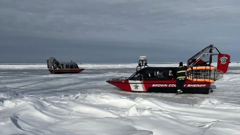 The chunk of ice remained mostly stable, authorities said.