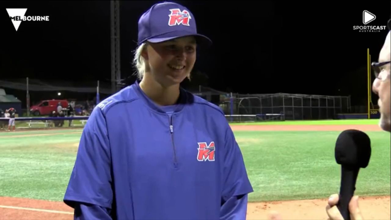 Genevieve Beacom has become the first woman to pitch in the Australian Baseball League