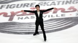 NASHVILLE, TENNESSEE - JANUARY 08: Nathan Chen skates in the Men's Short Program during the U.S. Figure Skating Championships at Bridgestone Arena on January 08, 2022 in Nashville, Tennessee. (Photo by Matthew Stockman/Getty Images)