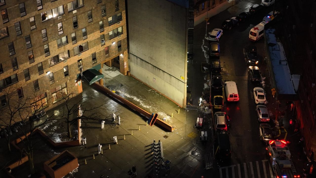 Aerial view after last Sunday's deadly fire in the Bronx.