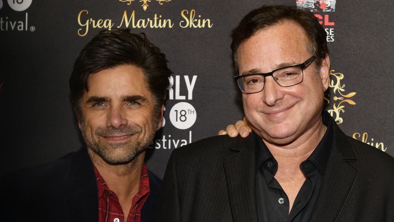 John Stamos and Bob Saget attend the 18th Annual International Beverly Hills Film Festival Opening Night Gala Premiere of "Benjamin" at TCL Chinese 6 Theatres on April 4, 2018 in Hollywood, California.  (Photo by Matt Winkelmeyer/Getty Images)