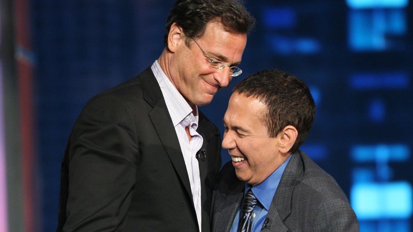 BURBANK, CA - AUGUST 03:  Actor/comedian Bob Saget and comedian Gilbert Gottfried on stage at the "Comedy Central Roast Of Bob Saget" on the Warner Brothers Lot on August 3, 2008 in Burbank, California.  (Photo by Alberto E. Rodriguez/Getty Images for Comedy Central)