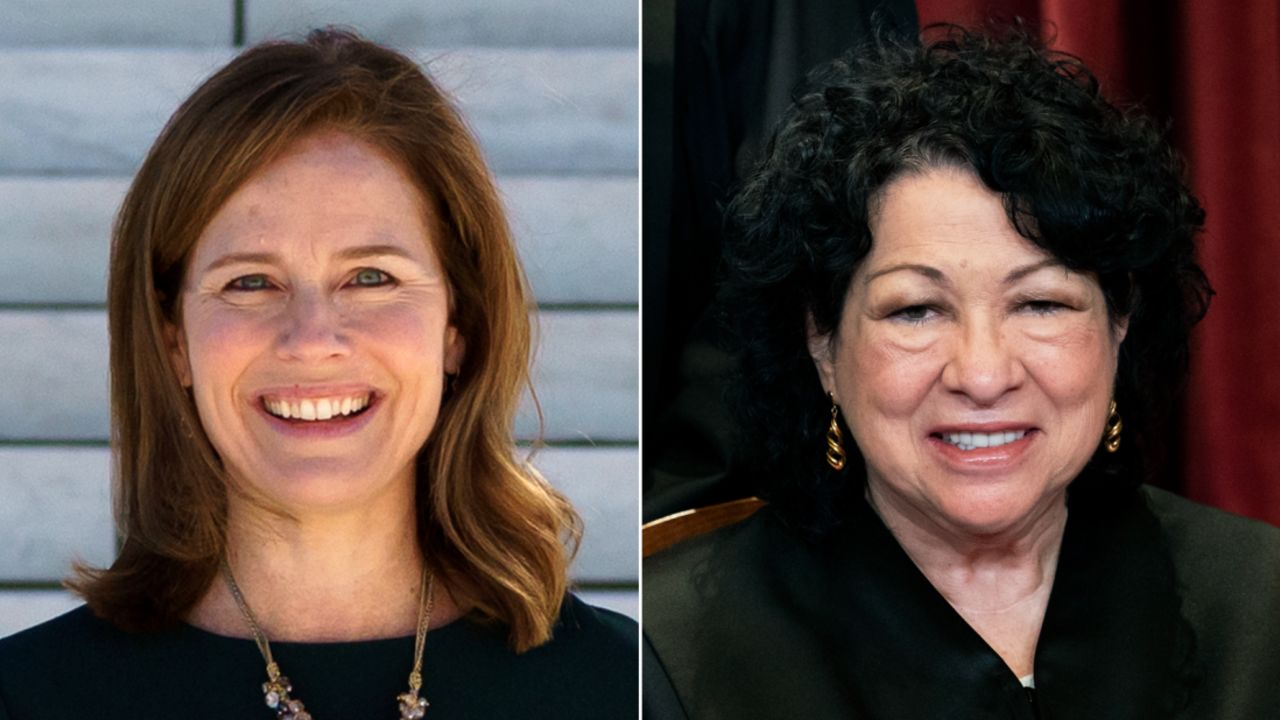 Justices Amy Coney Barrett and Sonia Sotomayor