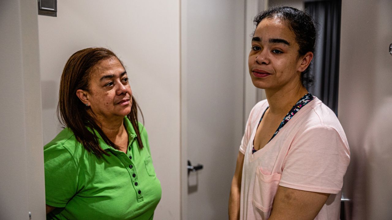 Jessika Valdez, 38, and her mother Aydez, are temporarily staying at a nearby hotel. They're not sure if they want to return to their apartment.