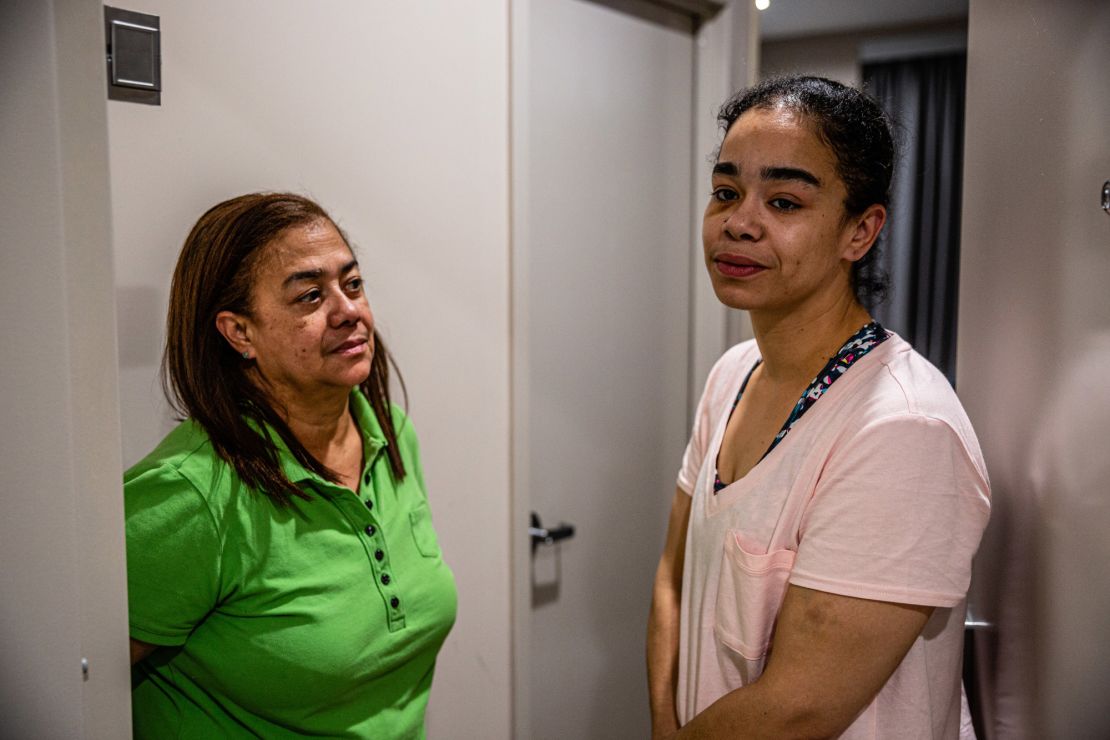 Jessika Valdez, 38, and her mother Aydez, are temporarily staying at a nearby hotel. They're not sure if they want to return to their apartment.