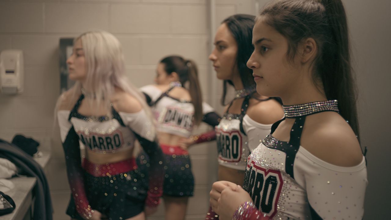 (From left) Lexi Brumback, Gabi Butler and Faith Gatlin are shown in season two of "Cheer."