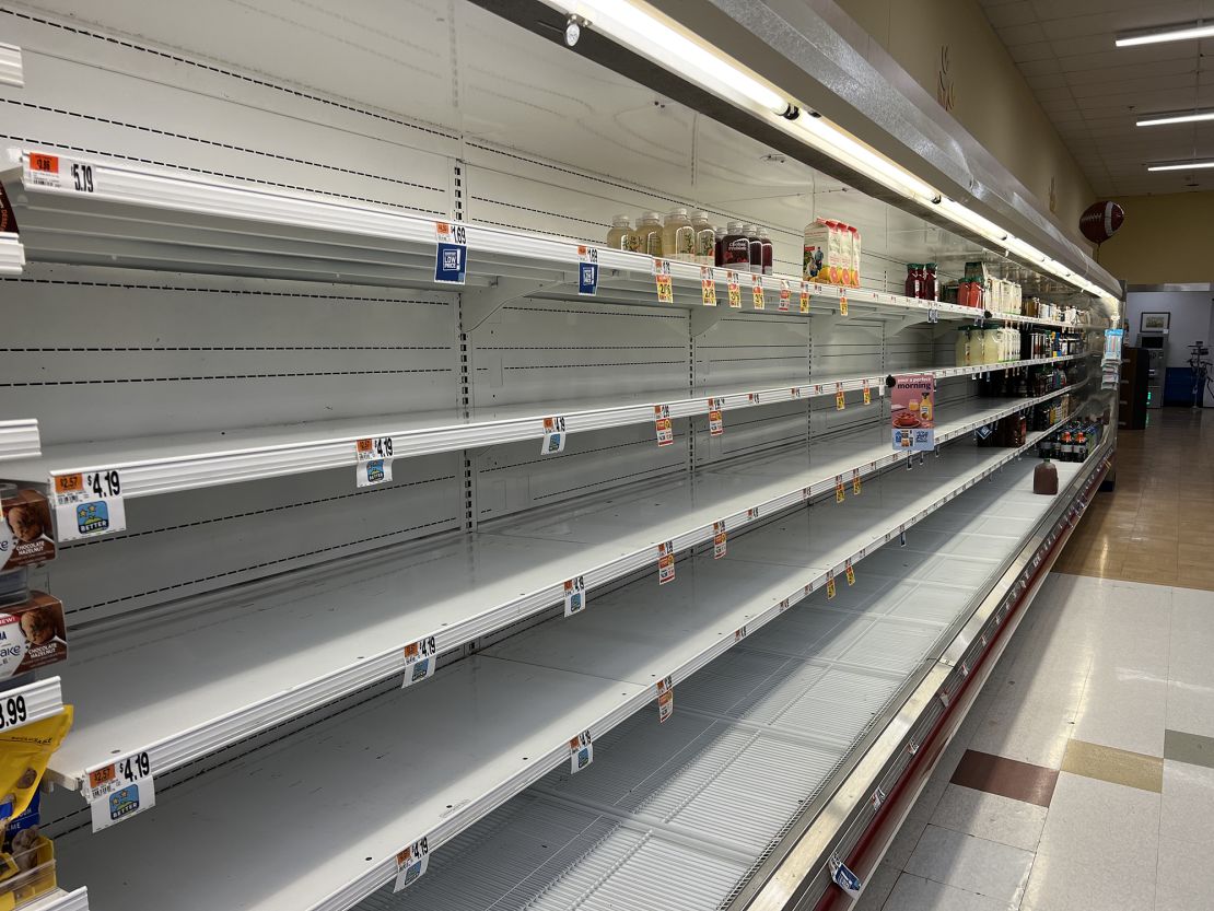 Grocery stores are struggling to stock their empty shelves