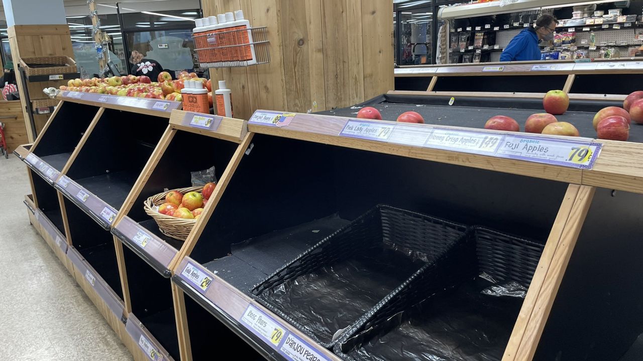 Miah Daughtery took this photo of empty shelves at a Trader Joe's in Bethesda, MD, on January 9. 