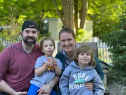Tony and Maggie Christopher, and their children Micah (age 3) and Kamden (age 6).