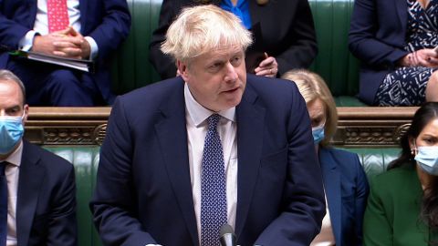 Boris Johnson apologized in Parliament on Wednesday.