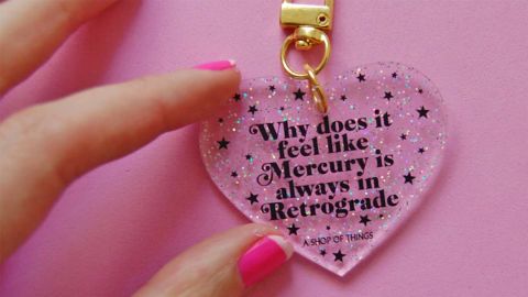 Mercury in Retrograde Keychain