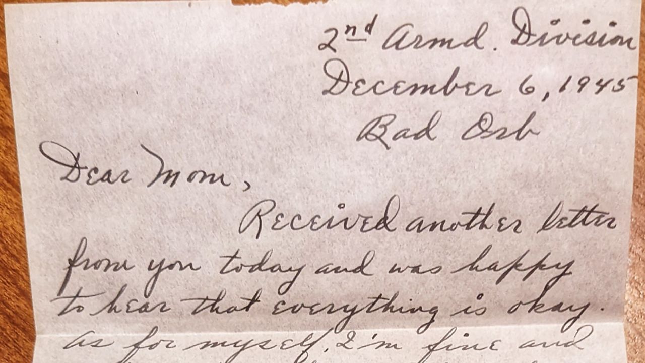 The letter was addressed to John's mom.