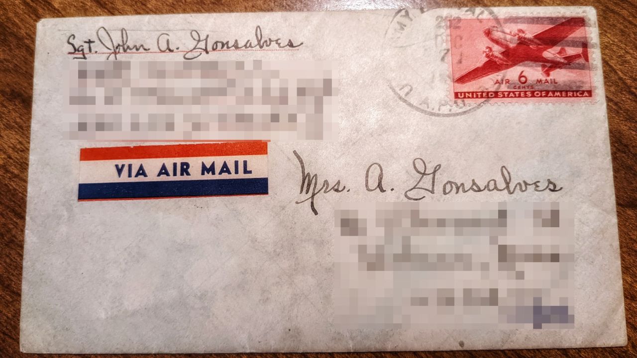 A letter mailed 76 years ago was just recently delivered. A portion of this image has been blurred by CNN to protect personal information.