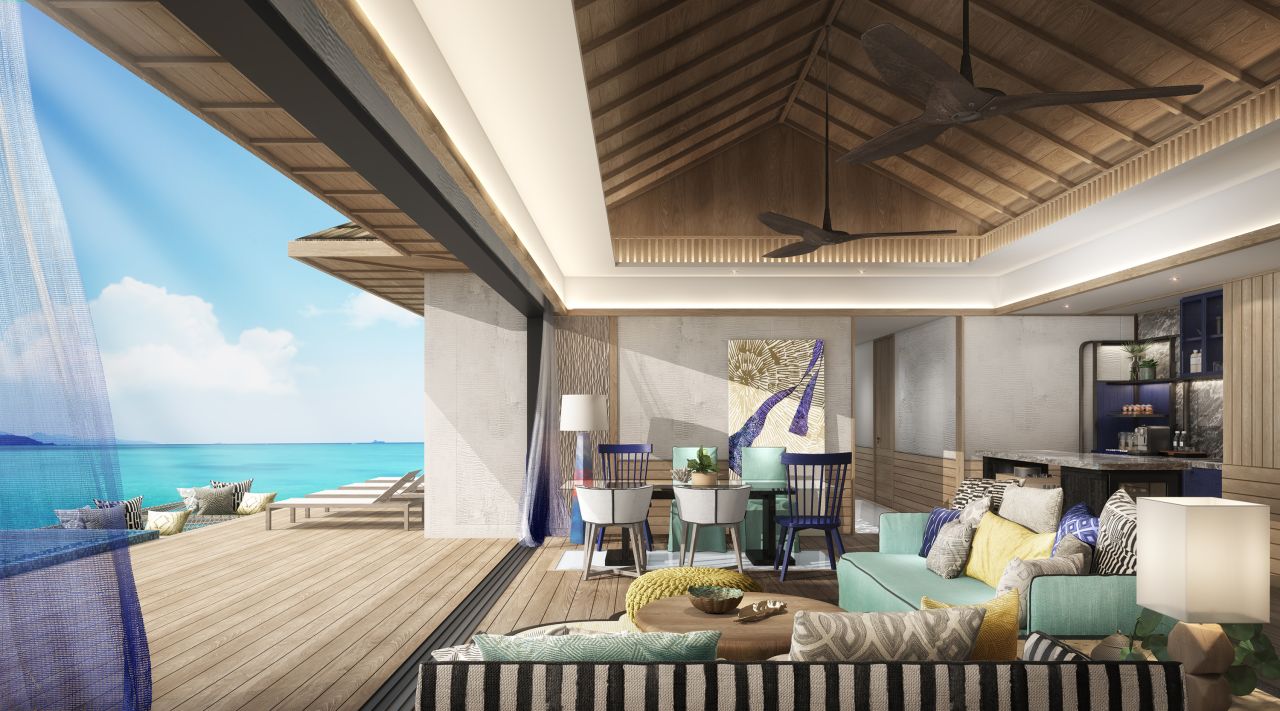 <strong>Avani+ Fares Maldives Resort: </strong>Just a 30-minute seaplane ride from Velana International Airport, the Avani+ Fares Maldives Resort will feature 176 villas and studios. Pictured is the over-water family villa. Click on for more Maldives resorts we've got our eyes on this year. 