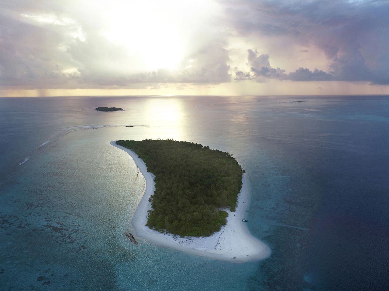 An aerial view of the island where Alila Kothaifaru will be based. 
