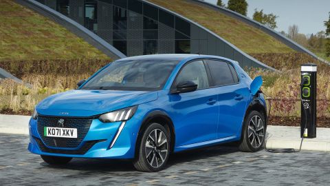 Peugeot e-208 electric car.