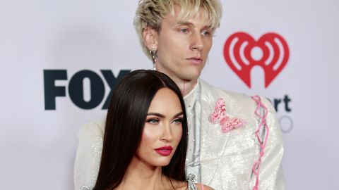 Megan Fox and Machine Gun Kelly attend the 2021 iHeartRadio Music Awards at the Dolby Theatre in Los Angeles, California, on May 27, 2021.