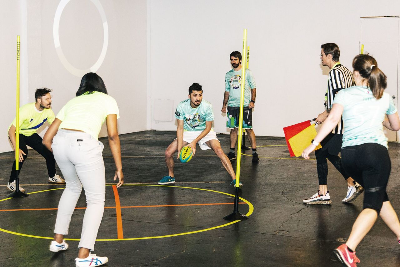 Speedgate is a game created by artificial intelligence, and combines aspects of croquet, rugby and soccer. A neural network was trained using rules from around 400 sports, according to AKQA, the design agency behind Speedgate. The sport is now growing into a US-wide university league, AKQA says.