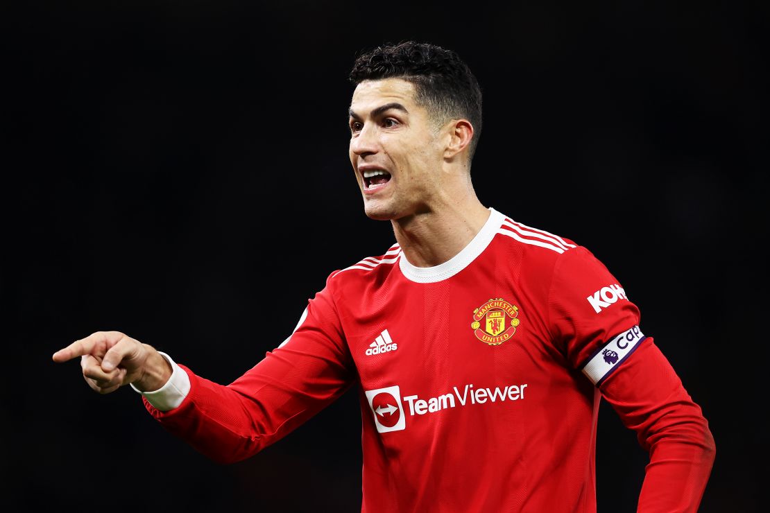 Ronaldo reacts during the Premier League match between Manchester United and Wolverhampton Wanderers. 
