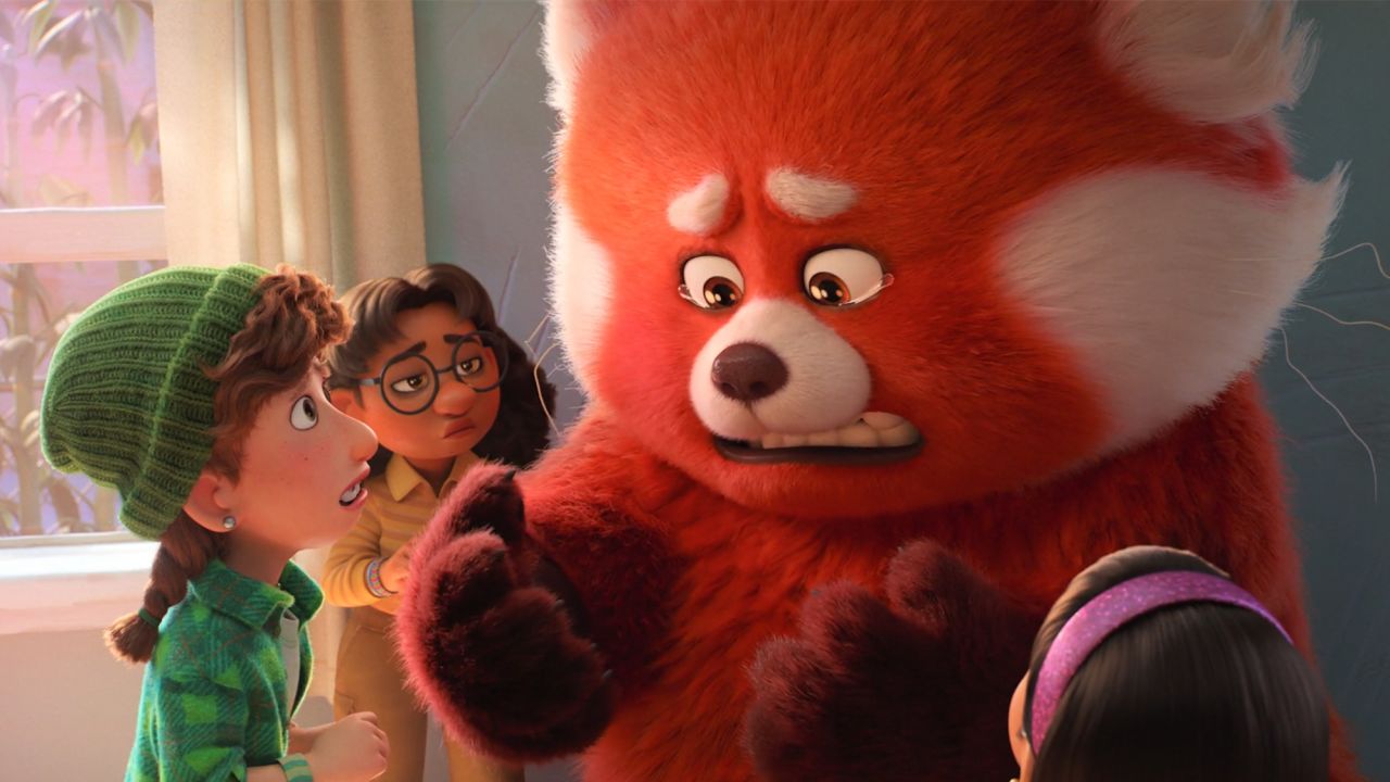 A teenage girl turns into a giant red panda in Pixar's 'Turning Red.'