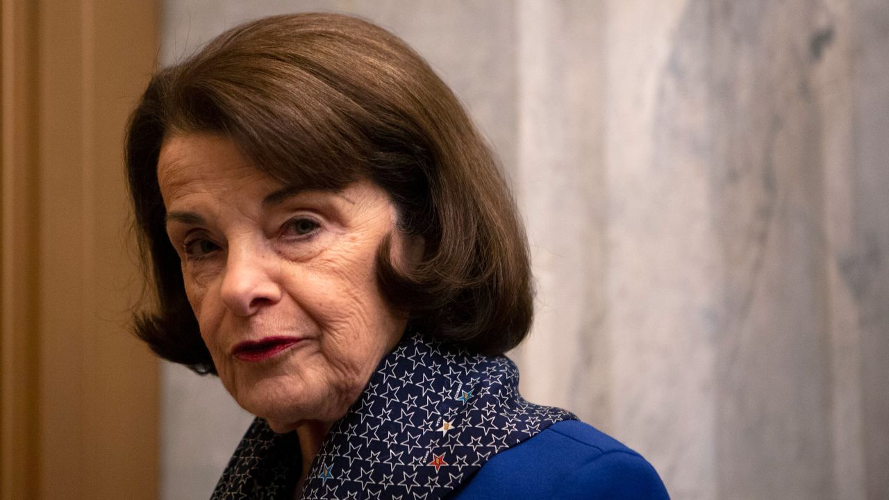 Senator Dianne Feinstein of California waits to board an elevator after a vote on Capitol Hill in Washington, D.C. on January 31, 2019.
