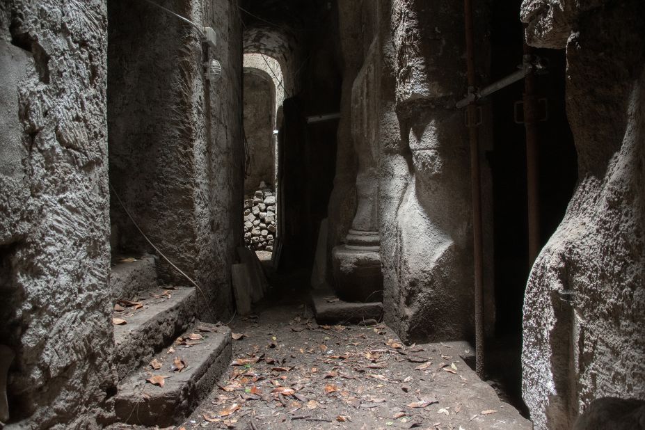 <strong>Stairway to the underworld:</strong> A 19th-century staircase was built to access the tombs.