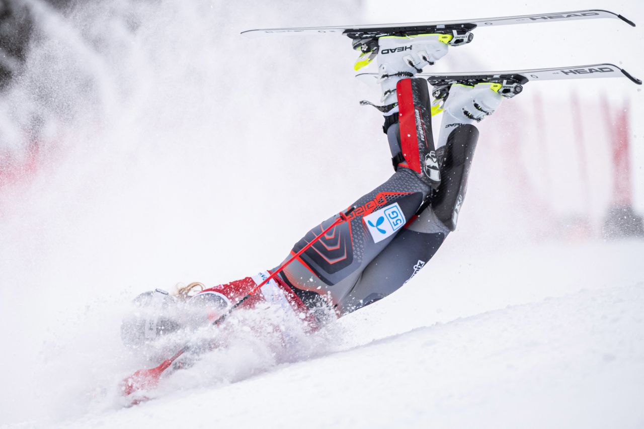 Norwegian skier Maria Therese Tviberg crashes during a World Cup slalom race in Kranjska Gora, Slovenia, on Sunday, January 9. She was OK after the crash, which she <a href="https://www.instagram.com/p/CYhcIfQJMFW/" target="_blank" target="_blank">posted on her Instagram account.</a>
