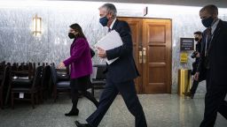 Jerome Powell, chairman of the U.S. Federal Reserve, arrives before a Senate Banking, Housing, and Urban Affairs Committee confirmation hearing in Washington, D.C., U.S., on Tuesday, Jan. 11.