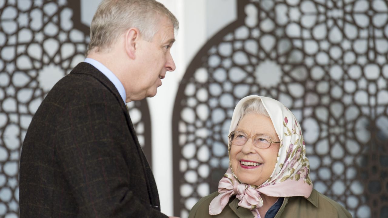 The Queen and her son chat at the Windsor Horse Show in 2017.