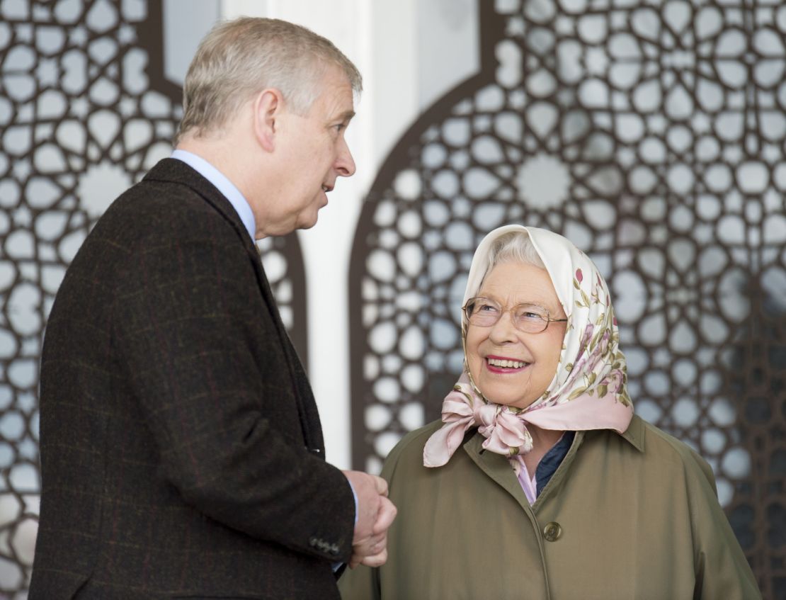 The Queen and her son chat at the Windsor Horse Show in 2017.