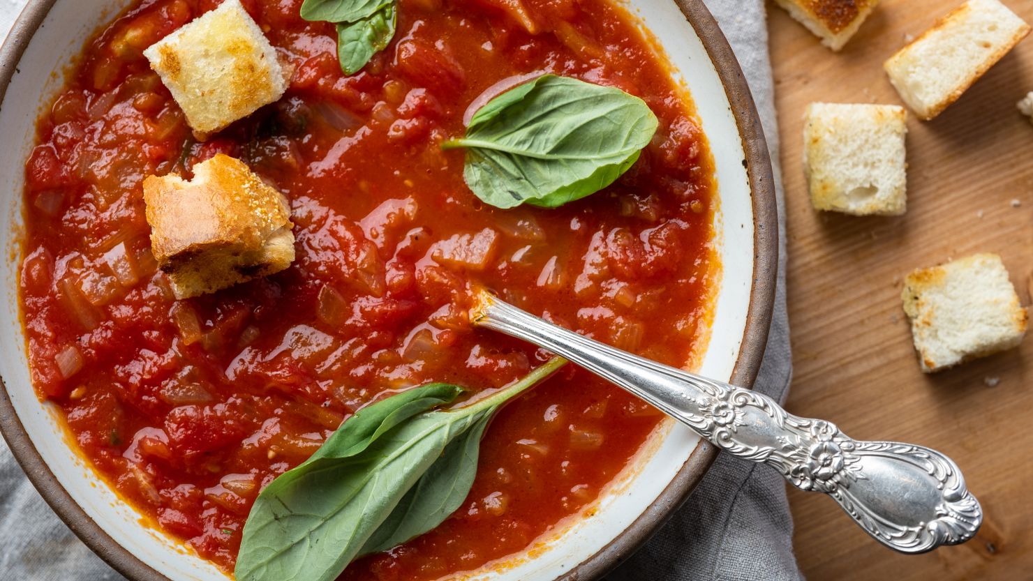Tuscan Tomato Soup, or Pappa al Pomodoro, is in regular rotation in Stanley Tucci's home kitchen.