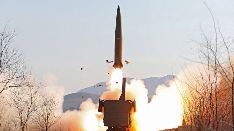Images of the railway-borne drill were released by North Korea's official news agency.