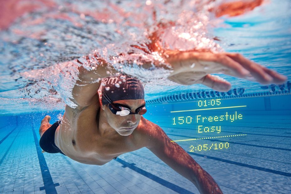Athletes are increasingly using wearable tech to push the boundaries of human ability. FORM Smart Swim Goggles feature an augmented heads-up display and trackers that monitor a swimmer's performance in the pool. As well as displaying data through the goggles, it also sends data to the user's smartphone.