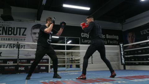 Boxer Ben Stanoff, right, says that training with wearables like TESLASUIT will create a new way of training for the next generation of athletes.