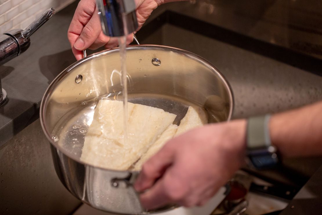 Plan ahead: Salted cod, or baccalà, needs to soak for 24 hours to remove the salt.