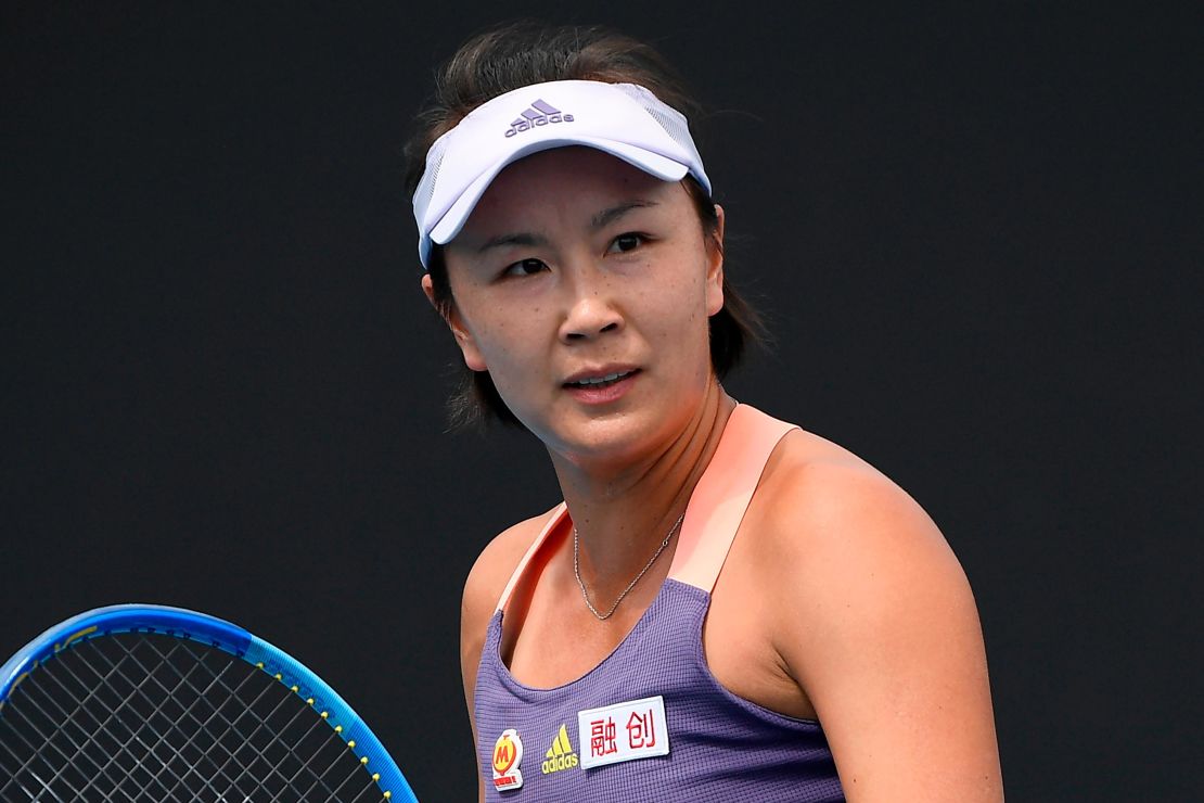 China's Peng Shuai during the Australian Open in Melbourne, January 2020. 